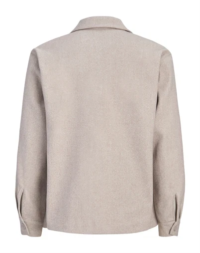 Jack & Jones - JJERegent Overshirt - Oatmeal